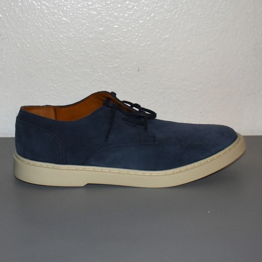 Allen Edmonds Henderson Oxford Mens 11 D Navy Blue NWOB‎ Suede Lace Up